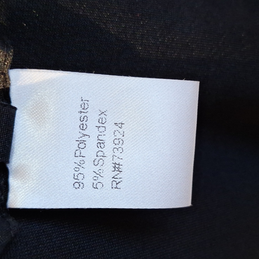 Ming Wang Elegant Black ALine Skirt with Chain Detail Stretch Size L - Picture 6 of 7